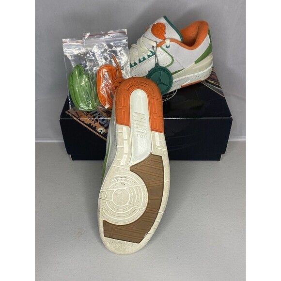 Nike Titan Air Jordan 2 Retro Low SP safety Orange-Green Women’s  7 Original Box - Picture 5 of 6